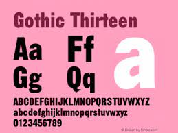 Gothic 13 Font